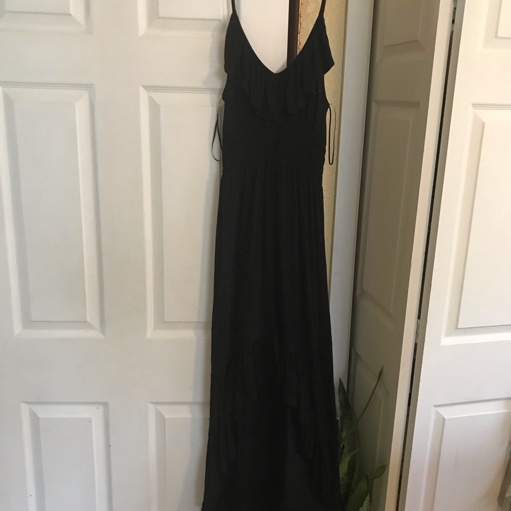 Express Black Maxi Ruffle Dress XS